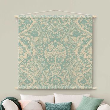 Tapestry - Shabby Baroque Wallpaper In Azure II