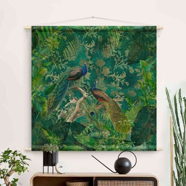 Tapestry - Shabby Chic Collage - Noble Peacock II
