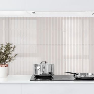 Kitchen wall cladding - Subway Tiles - Light Grey