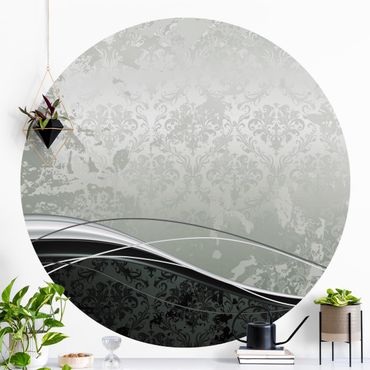 Self-adhesive round wallpaper - Swinging Baroque
