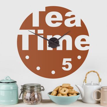 Wall sticker clock - Tea Time