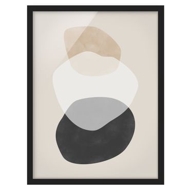 Framed prints - Terracotta White and Black