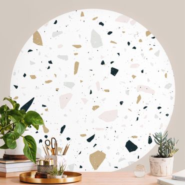 Self-adhesive round wallpaper kitchen - Terrazzo Pattern San Remo