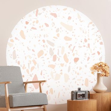 Self-adhesive round wallpaper kitchen - Terrazzo Pattern Venezia