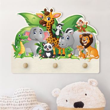 Coat rack for children - Jungle Animals