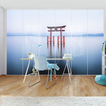 Sliding panel curtains set - Torii In Water - Panel