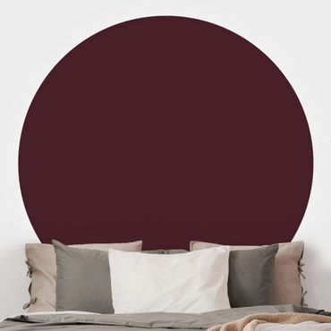 Self-adhesive round wallpaper - Tuscany Wine Red