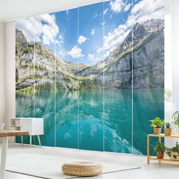 Sliding panel curtains set - Divine Mountain Lake - Panel