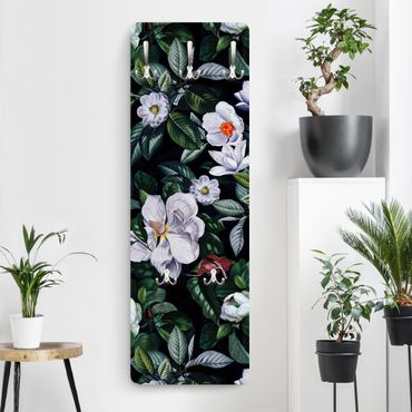 Coat rack modern - Tropical Night With White Flowers