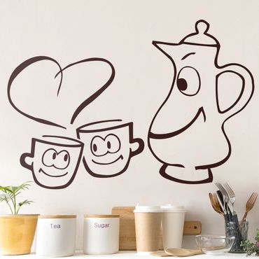 Wall sticker - Cups in Love