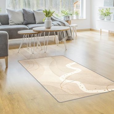 Rug - Playful Impression With White Line