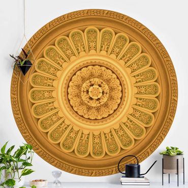 Self-adhesive round wallpaper - Victorian Ornamentation In Circle