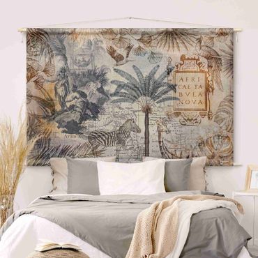 Tapestry - Vintage Collage Map Africa