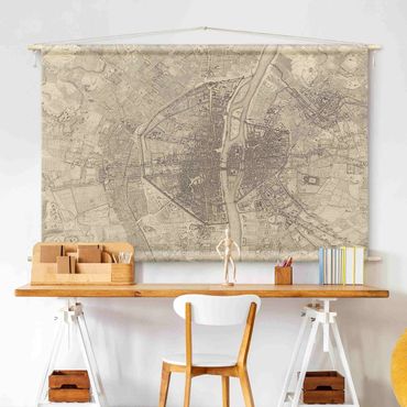 Tapestry - Vintage Map Paris