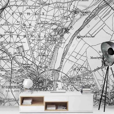 Walpaper - Vintage Map St Germain Paris