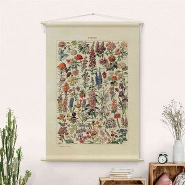 Tapestry - Vintage Teaching Illustration Flower V