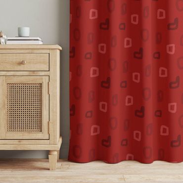 Curtain - Vintage Dots - Red