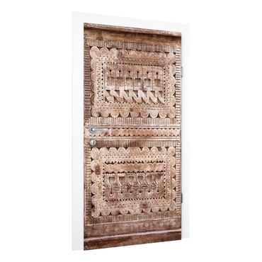 Door wallpaper - Old Ornate Moroccan Wooden Door In Essaouria