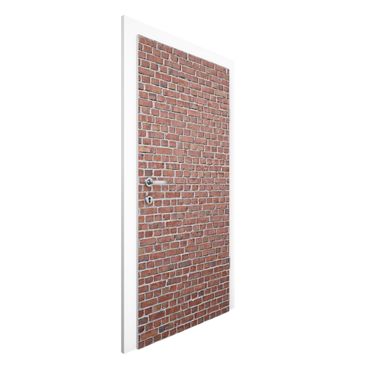Door wallpaper - Brick Wall Wallpaper Red