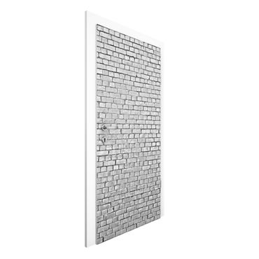 Door wallpaper - Brick Wallpaper Black And White