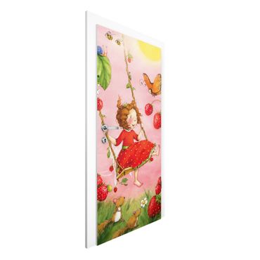 Door wallpaper - Little Strawberry Strawberry Fairy - Tree Swing