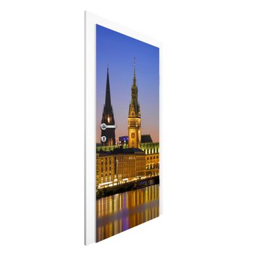 Door wallpaper - Hamburg Panorama