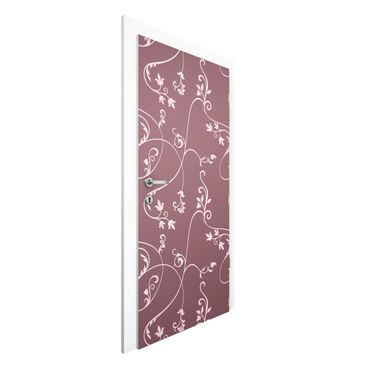 Door wallpaper - Ivy Old Rose-Light Pink