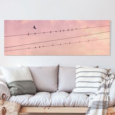 Print on canvas - Birds On Powerlines