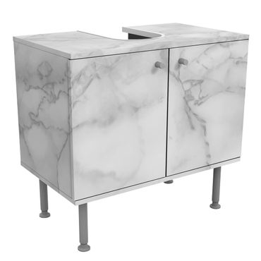 Wash basin cabinet design - Marble Look Black And White