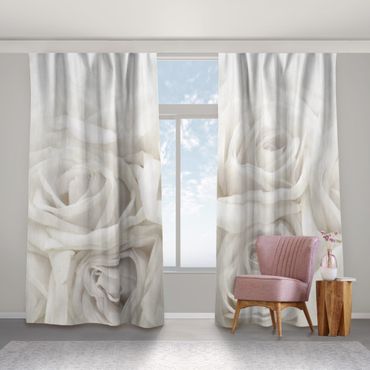 Curtain - White Roses