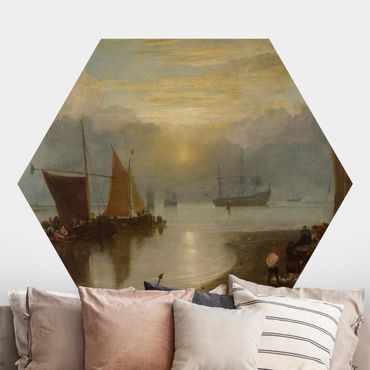 Self-adhesive hexagonal pattern wallpaper - William Turner - Sunrise