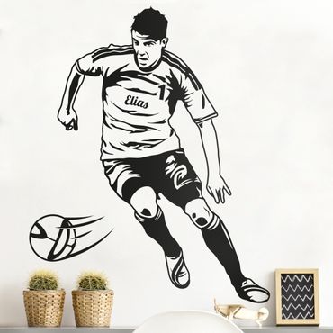 Wall sticker customised text - Football Player with Customised Name