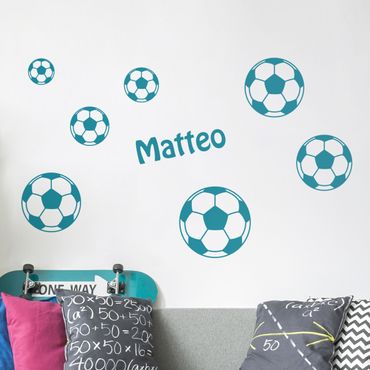 Wall sticker customised text - Customised text Football Star