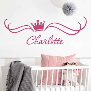 Wall sticker customised text - Customised text-crown