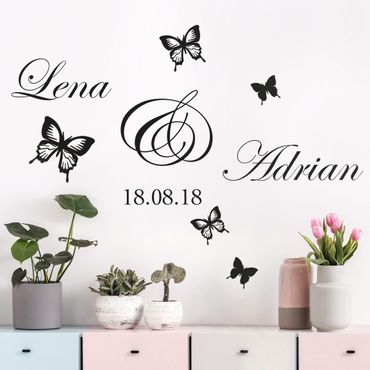 Wall sticker customised text - Customised text And Names