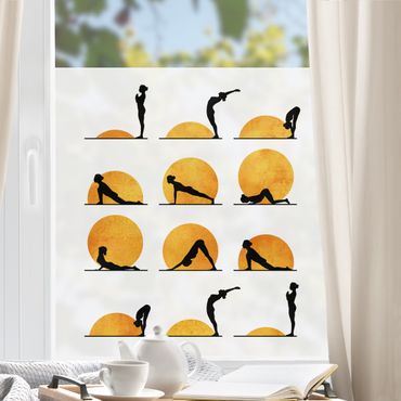 Window decoration - Yoga -  Sun Salutation