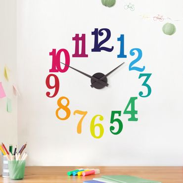 Wall sticker clock - Bunbers Colour