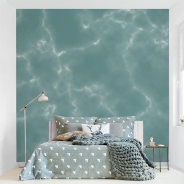 Wallpaper - Delicate Marble Look In Blue