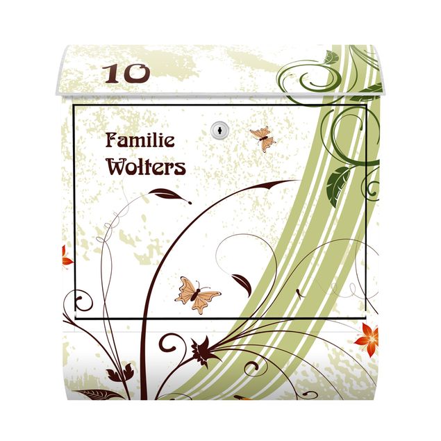 Letterboxes personalized text Springtime