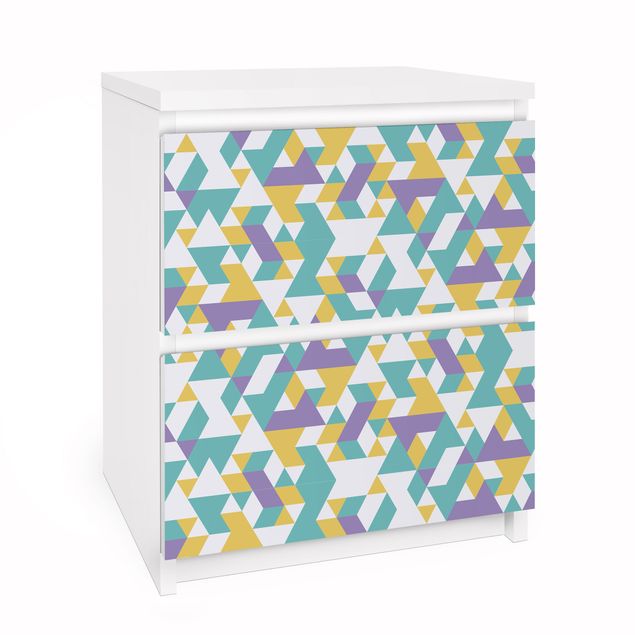 Adhesive films patterns No.RY33 Lilac Triangles