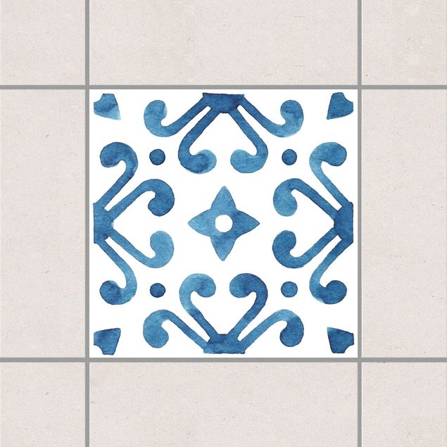 Kitchen Pattern Blue White Series No.7