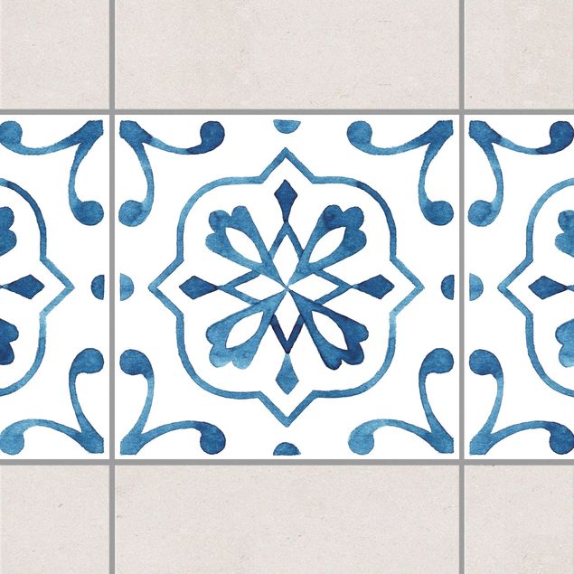 Kitchen Pattern Blue White Series No.4