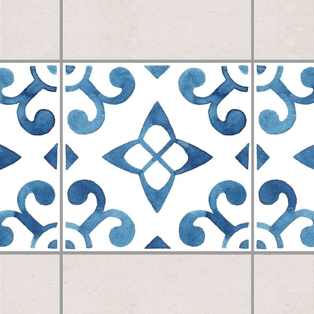 Kitchen Pattern Blue White Series No.5