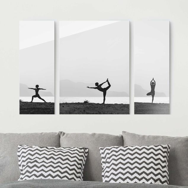 Landscape canvas prints Yoga Trio