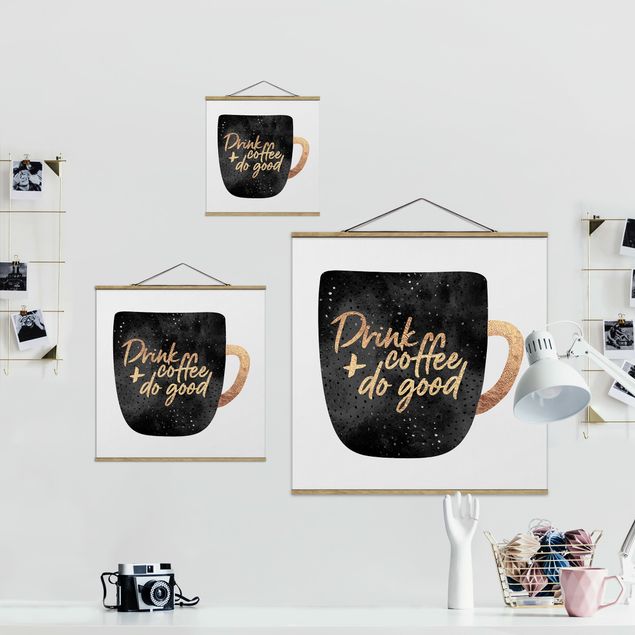 Prints Drink Coffee, Do Good - Black