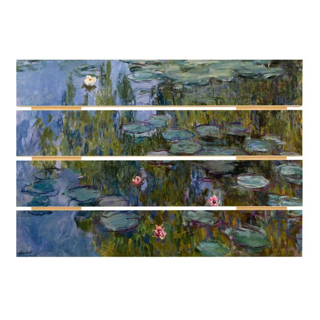 Wood prints flower Claude Monet - Water Lilies (Nympheas)