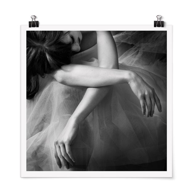Poster black white The Hands Of A Ballerina