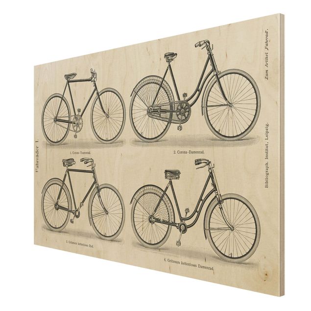 Prints Vintage Poster Bicycles