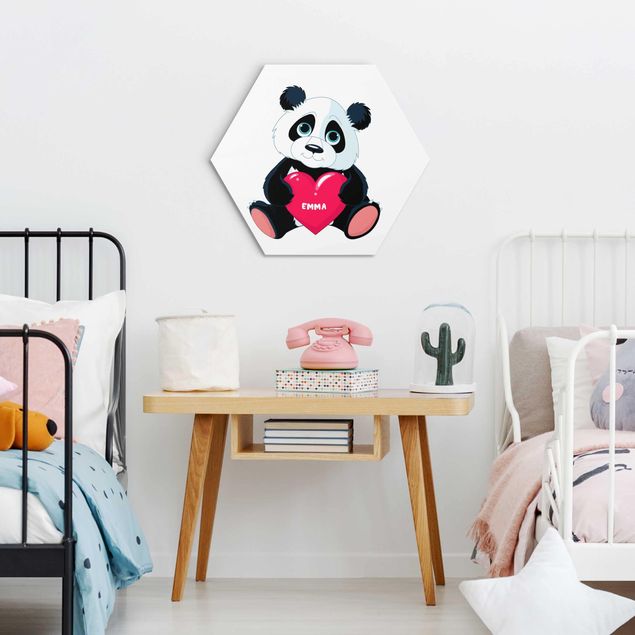 Prints animals Panda With Heart