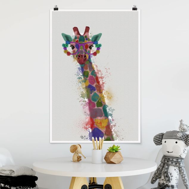 Nursery decoration Rainbow Splash Giraffe